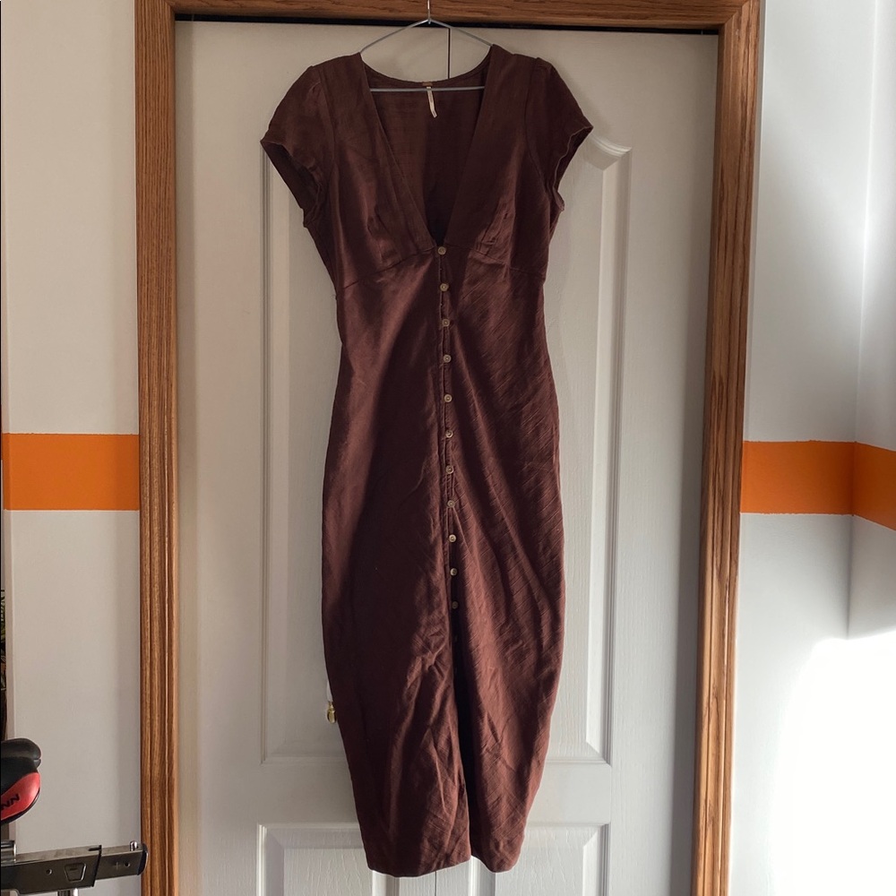 Free People Midi Button Dress
